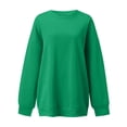 thumbnail image 4 of PEASKJP Chandails en Molleton Décontractés Oversize à Manches Longues Col Rond pour Femmes (TG, Vert), 4 of 5