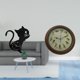 thumbnail image 2 of Reloj de pared acrílico con diseño de gato y pájaros, adorno decorativo moderno para sala de estar, comedor, bodas, interior, elegante, redondo, colga, 2 of 7