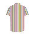 thumbnail image 5 of GERsome Mens Hawaiian Shirts Short Sleeve Casual Button Down Striped Summer Tropical Beach Vacation Shirts S-3XL, 5 of 5