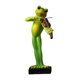 thumbnail image 4 of Escultura de animal, estatua de rana, regalo decorativo con base estable, adorno de resina. Violín, 4 of 9