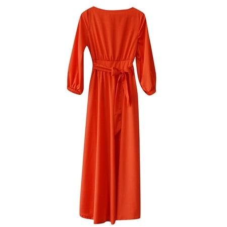 CAICJ98 Semi Formal Dresses for Women Women Bra V Neck Off Shoulder Backless Floor Length Sequin Evening Maxi Dress Red XL
