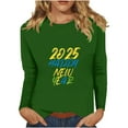 BSDJILFG Happy New Years Eve Shirts for Women 2025 Printed Summer