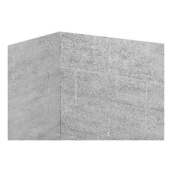 Pemberly Row Contemporary 32" x 48" Gray Tile Shower Wall Panels