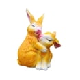 thumbnail image 3 of DimyFew Garden Bunny Statue Animal Sculpture Decorative Spring Decoration Rabbit Figurine for Living Room Windowsill Porch Lawn Patio Yellow, 3 of 8