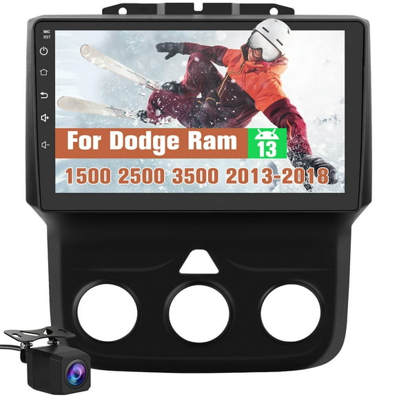AWESAFE Android 12 Car Stereo for Dodge RAM 1500 2500 3500 2013-2019 9 Inch Touchscreen Radio 2 32G with WiFi Wireless CarPlay Android Auto GPS Bluetooth FM DSP SWC Mirror Link 1080P Backup Camera