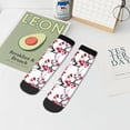 thumbnail image 5 of Salouo Cherry Blossoms Pattern Unisex Middle Tube Socks,Middle-Finger Knee High Socks Over The Calf Tube Stocking Crew Stockings for Women and Men Tube Socks, 5 of 8