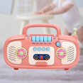 thumbnail image 3 of Juguete interactivo de radio con dibujos animados para contar historias para niños, rompecabezas de educación temprana, regalo para niños, rosa, 3 of 8