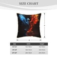 thumbnail image 4 of Haiem Red And Blue Fire Bird Print Velvet Soft Solid Decorative Square Throw Pillow Covers Set with Elegant Piping Christmas Cushion Case for Sofa Bedroom Car-18"x18", 4 of 8