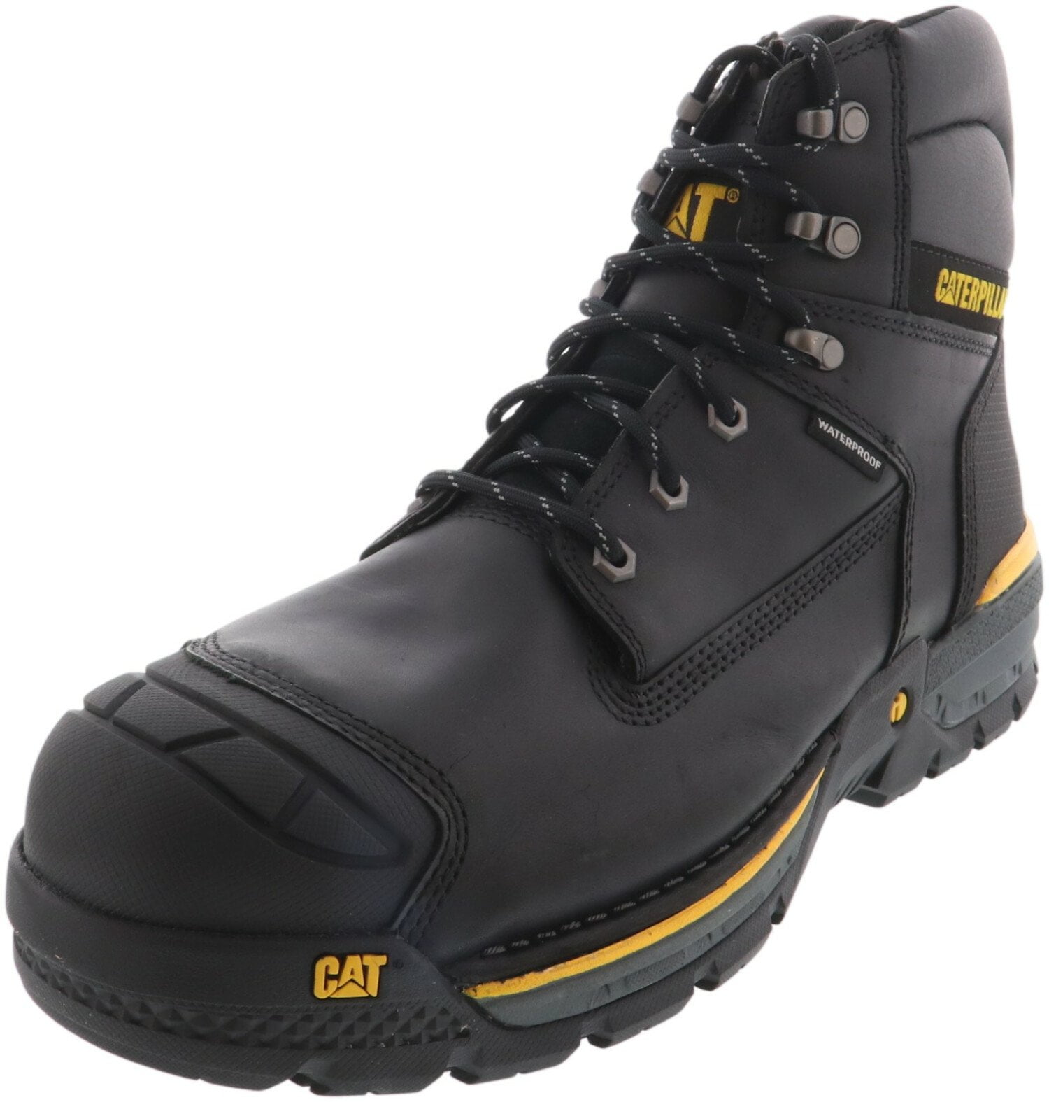 Cat Men's Excavator Lite 6 Inch Waterproof Black MidCalf Leather Boot