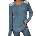 thumbnail image 2 of DecSea Hauts pour Femmes Tendance Blouse Ample à Manches Longues Col Rond Chandail Décontracté T-Shirts Imprimé Floral Chandail d'Automne, 2 of 4