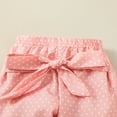 thumbnail image 4 of PatPat 3pcs Baby Girl 95% Cotton Ruffle Long-sleeve Letter Ptint Romper and Polka Dots Pants with Headband Set, 4 of 6
