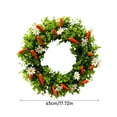 thumbnail image 3 of 18 inch Easter Wreath Artificial Easter Egg Wreath for Front Door Easter Door Wreath Spring Wreath with Pastel Eggs and Mixed Twigs for Easter Decorations（E）, 3 of 4