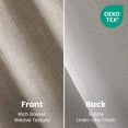 thumbnail image 3 of Sleep Zone 100% Blackout Curtains for Bedroom Full Light Blocking Curtains, Two-Sided Reversible Window Curtain for Living Room 2 Panels, 52" x 84" Taupe, 3 of 8