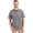 Black Heather, variant on Cutter & Buck BCK01303 Forge Eco Heather Stripe Stretch Recycled Mens Big & Tall Polo-Atlas Heather-4XT