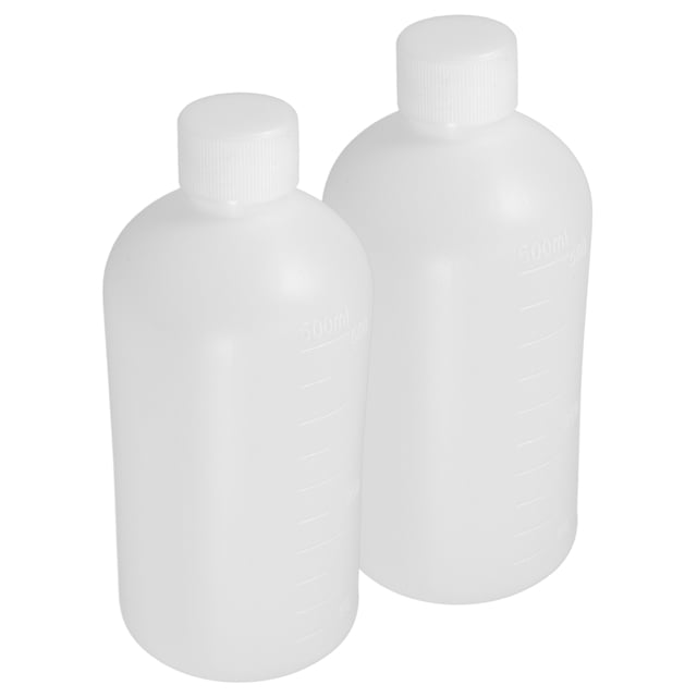 SHINYPASING 2pcs Liquid Sample Seal Container HDPE Polyethylene Plastic Transparent for School