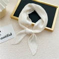 thumbnail image 1 of Pleated Solid Color Small Scarf Female Plain Four Seasons Light Paragraph Silk Scarf Spring Scarf Decorative Scarf Neck, 1 of 1
