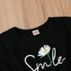 thumbnail image 5 of Vestido Para Niñas Ropa Para Niñas Bebés Trajes Para Niños Pequeños Estampado De Letras Moda Casual Pequeña Margarita Vestido Para Niños Negro Odeerbi LM103-3419, 5 of 9