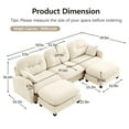 thumbnail image 2 of 107" Cloud Couch, Sectional Couches for Living Room, Beige Modern Modular U-Shaped Sofa with Ottoman, Soft Chenille, Tufted Back, Easy Install, 2 of 18