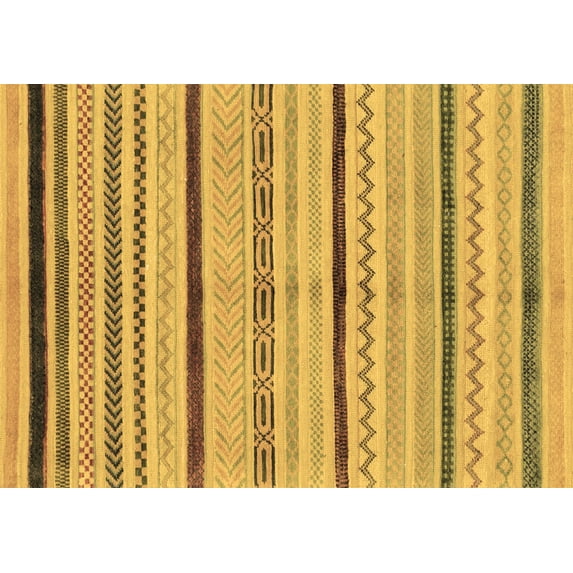 Ahgly Company Indoor Rectangle Abstract Brown Modern Area Rugs, 2' x 4'
