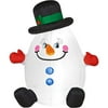6' Tall Airblown Inflatable Chubby Snowman