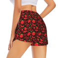 thumbnail image 3 of Bixox Women's Tomatoes And Chili pattern 2 in 1 Running Shorts - Lightweight Athletic Workout Gym Yoga Shorts Liner with Pockets - Medium, 3 of 7