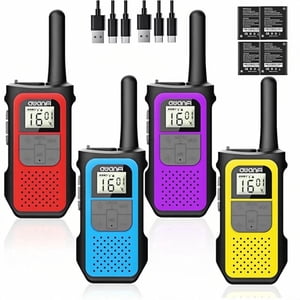 AWANFI 4-Pack Rechargeable Walkie Talkies Long Range