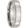 thumbnail image 4 of Stainless Steel Ridged Edge 6mm Polished Band, Available in Multiple Sizes, 4 of 9