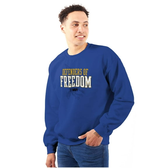US Navy Logo Defenders of Freedom Unisex Plus Size Sweatshirt Brisco Brands 2X