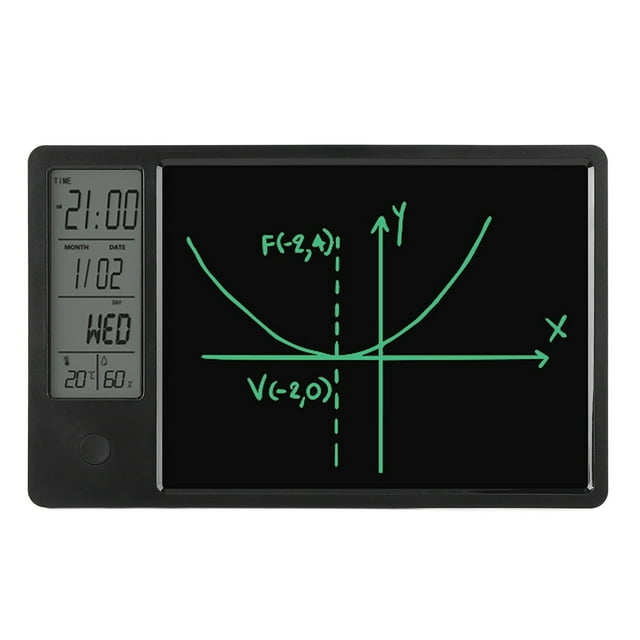 Tableta de Escritura Con Calendario de Escritorio, RelOJ Digital Con Visualización de Fecha para Oficina en Casa, Pantalla LCD, Hora, Fecha, Semana, Temperatura, Humedad, Con