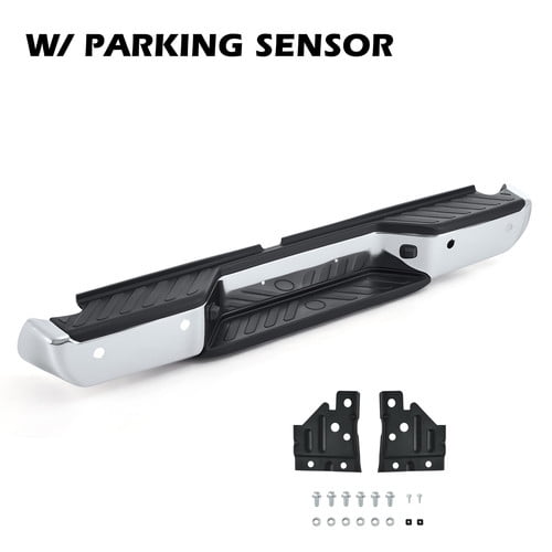 Chrome Rear Step Bumper Assembly For Nissan Frontier 05-21 Steel W/ Sensor Hole