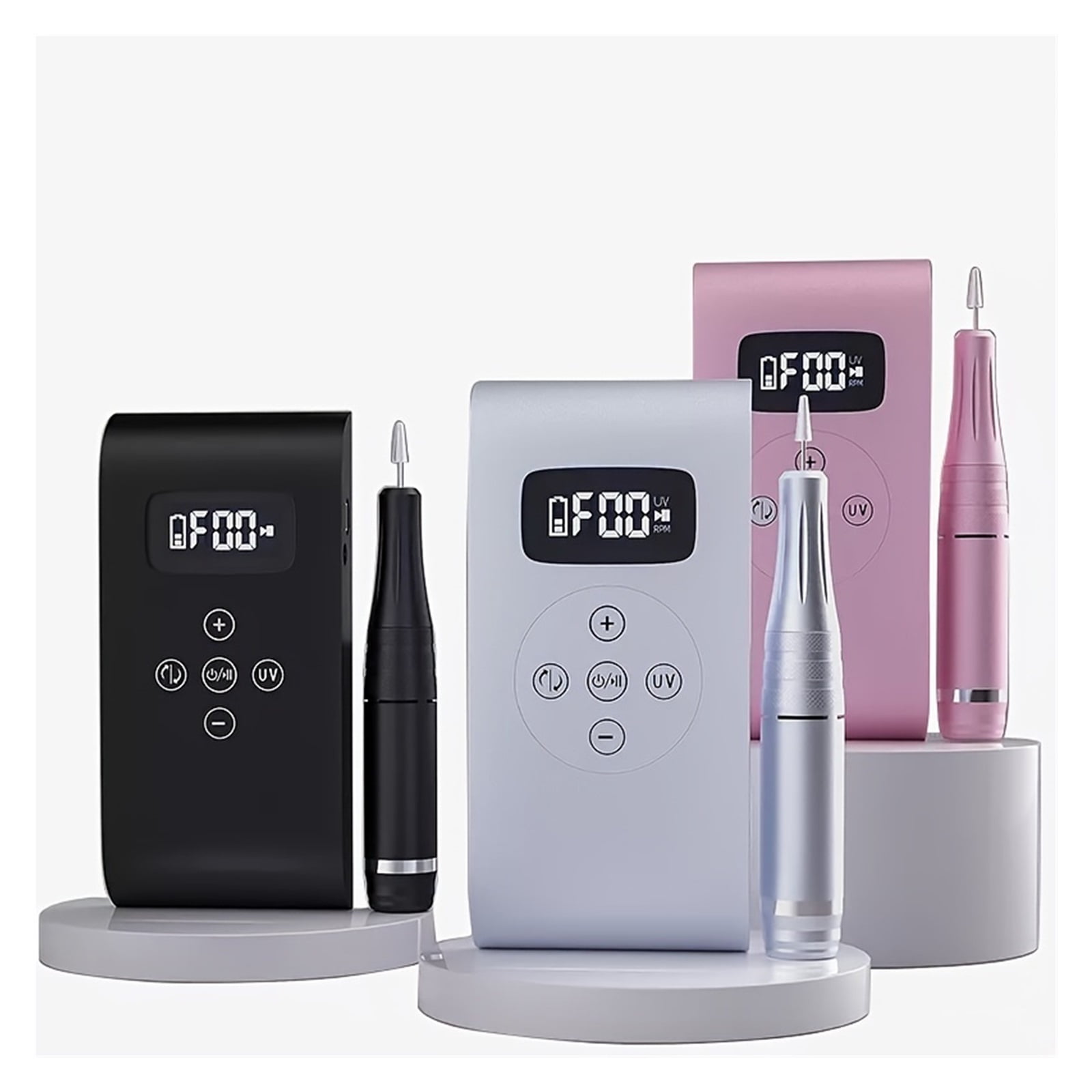 Nail Drill with 35,000 RPM&LED Nail Lamp, Nail Drills for Acrylic Nail, Rechargeable Portable Electric Nail File for Home Salon Manicure Pedicure ,Low Noise