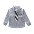 thumbnail image 3 of Fesfesfes Toddler Outfits 1-4 Years Boys' Spring Two-Piece Suit Boy's Handsome Shirt Dress Children's Suit Boy's Suit 2-3 Years, 3 of 8