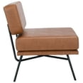 thumbnail image 4 of Safavieh Kermit Modern Fabric and Plywood Dining Side Chairs, Cognac/Black, 4 of 5