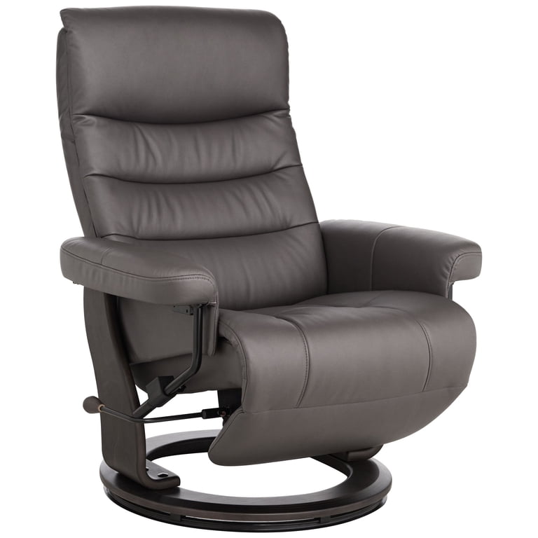 Benchmaster Peregrine Reclining Chair, Charcoal Faux Leather, Flip