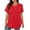 04# Red, variant on Plus Size Women's Plus Size Henley Top with Pockets Loose Fit Relaxed Cotton Casual Blouse for Everyday Wear Summer Tunic Tee XL-5XL