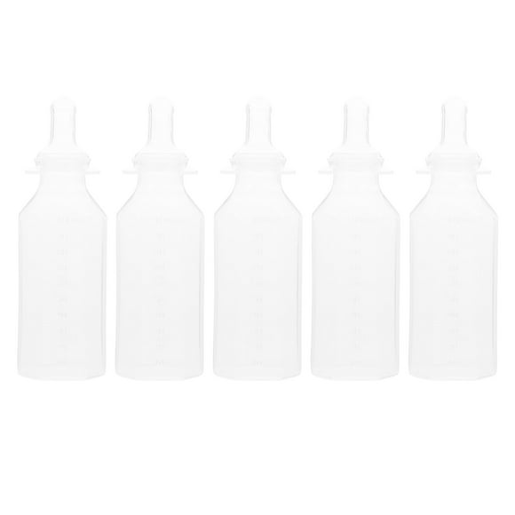 EeaseMX 5 biberones desechables para recién nacidos (blancos)