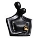 thumbnail image 1 of Figura de pareja abstracta, adorno de pareja, artesanías, pareja apasionada de cerámica nórdica. abrazo negro, 1 of 7