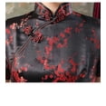 thumbnail image 6 of Dress Women Cheongsam Short Sleeve Front Split Vintage Long Dress Plum Qipao Chinese Traditional Dress Clothing, 6 of 8