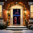 thumbnail image 6 of OEFNTAC Christmas Door Cover Polyester Tapestry Hanging Door Wrap Decoration Easy Install Holiday Party Entryway Merry Christmas Winter Door Decor Foldable Reusable Classroom 35x71in, 6 of 9
