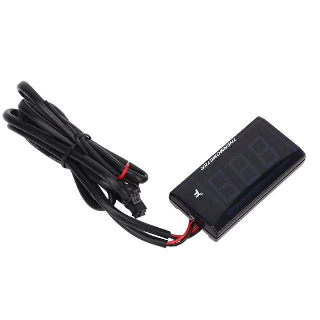 Termómetro LCD para motocicleta, pantalla digital DC12V Termómetro para motocicleta Termómetro para motocicleta Adaptador de bujía Rendimiento inigualable