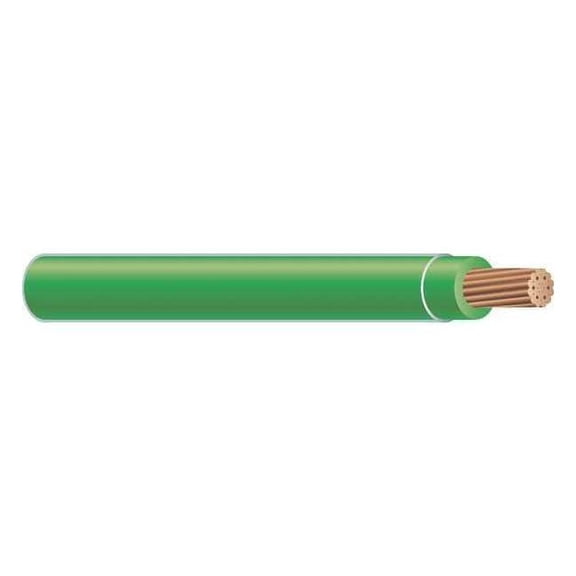THHN Building Wire, Copper, 10 AWG, 1C, Green, Stranded, 2500 ft