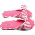 thumbnail image 2 of Summer Girl ladies slippers size 6 - 9 Stripe Cotton kawaii slippers Slides (7-8, Rose), 2 of 4