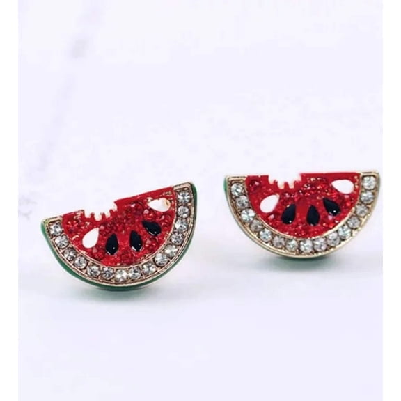 Watermelon Dreams Stud Glitzy Earring