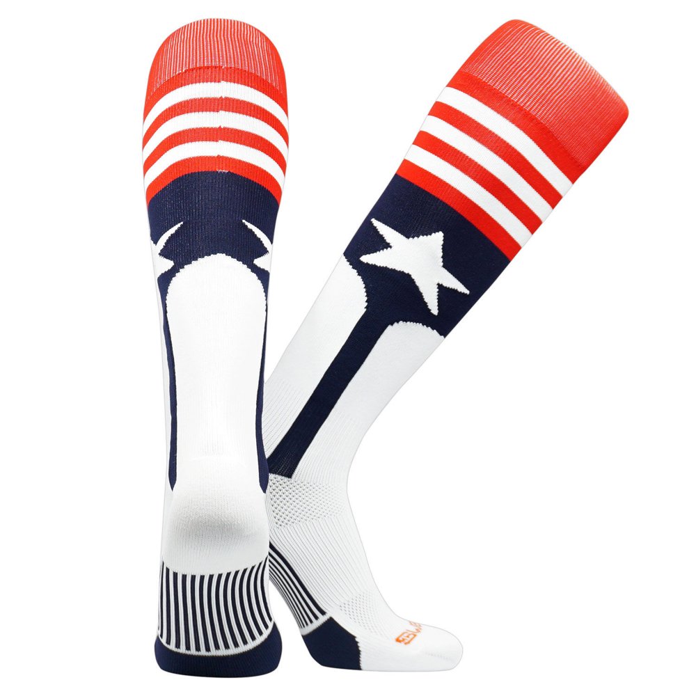 Swanq Stars and Stripes USA Baseball Stirrup Socks made by TCK