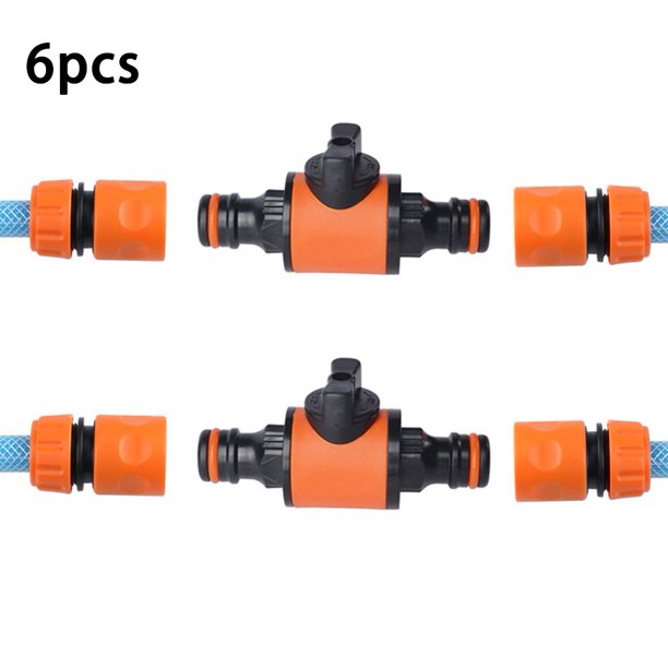 2 Pack QuickRelease InLine ShutOff Valve for Garden Hose Pipe Quick