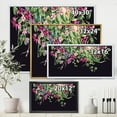 thumbnail image 4 of Designart 'Floral Tropical Leaves On Black Background' Farmhouse Framed Canvas Wall Art Print, 4 of 5