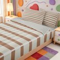 thumbnail image 3 of Erosebridal Mid-Century Lines Zipper Full Size Comforter Sets with Fitted Sheet and 2 Pillowcases,Modern Geometric Pattern Zipper Bedding Set,Light Gray Reversible,4pcs, 3 of 7