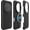 Magnetic Black, variant on TUDIA MergeGrip Case for Honor Magic 8 Pro 5G, Dual-Layer, Green Lily