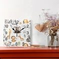 thumbnail image 2 of Ryvnso Cute Elephant Zoo Wall Clock Square Silent Non-Ticking Battery Operated 7.78", 2 of 7