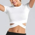 thumbnail image 2 of Uds. Ropa de yoga, manga corta, blanca., 2 of 5